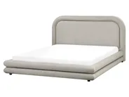 Waterbed Faux Linen LAVARDENS 160 x 200 cm (EU King Size) Taupe_971074