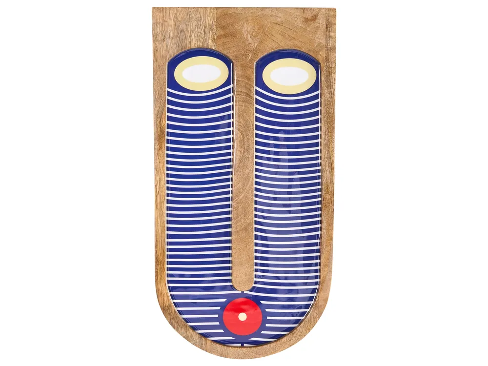 Seinäkoriste Kasvot JIMETA 40 cm Mangopuu Sininen