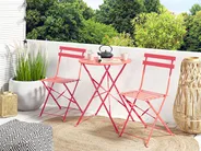 Bistro Set Folding FIORI Metal Red_804830