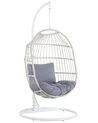 Hanging Chair with Stand ALBA PE Rattan White