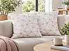 Set med 2 prydnadskuddar CLARKIA 45 x 45 cm Bomull Rosa Geometriskt tryck
