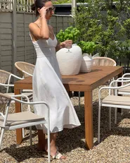 Garden Dining Table BARATTI 180 cm 90 cm Acacia Wood Brown_946658