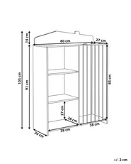 Hyllykkö 3 tasoa LACKEY 105 cm Vaaleanruskea_1088098