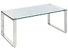 Coffee Table TILON Tempered Glass Silver