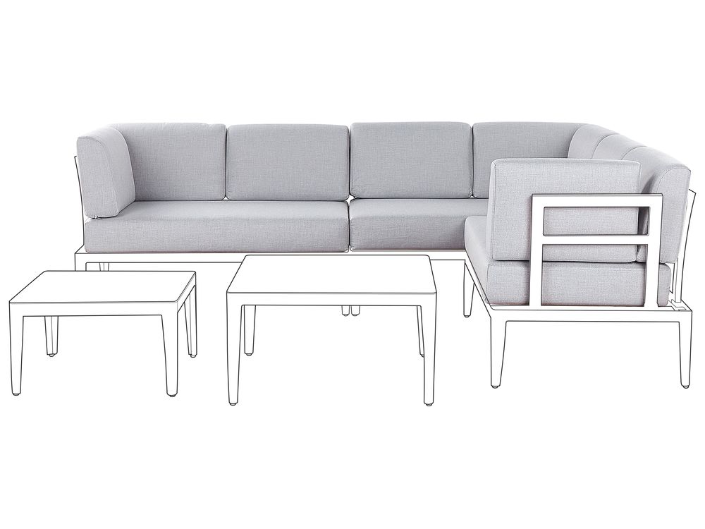 Outdoor Cushion Cover Set RIMA Light Grey