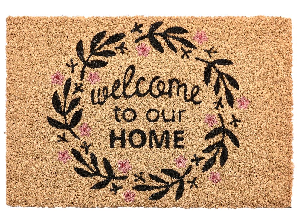 Doormat SAYAN Natural 40 x 60 cm Text Coir