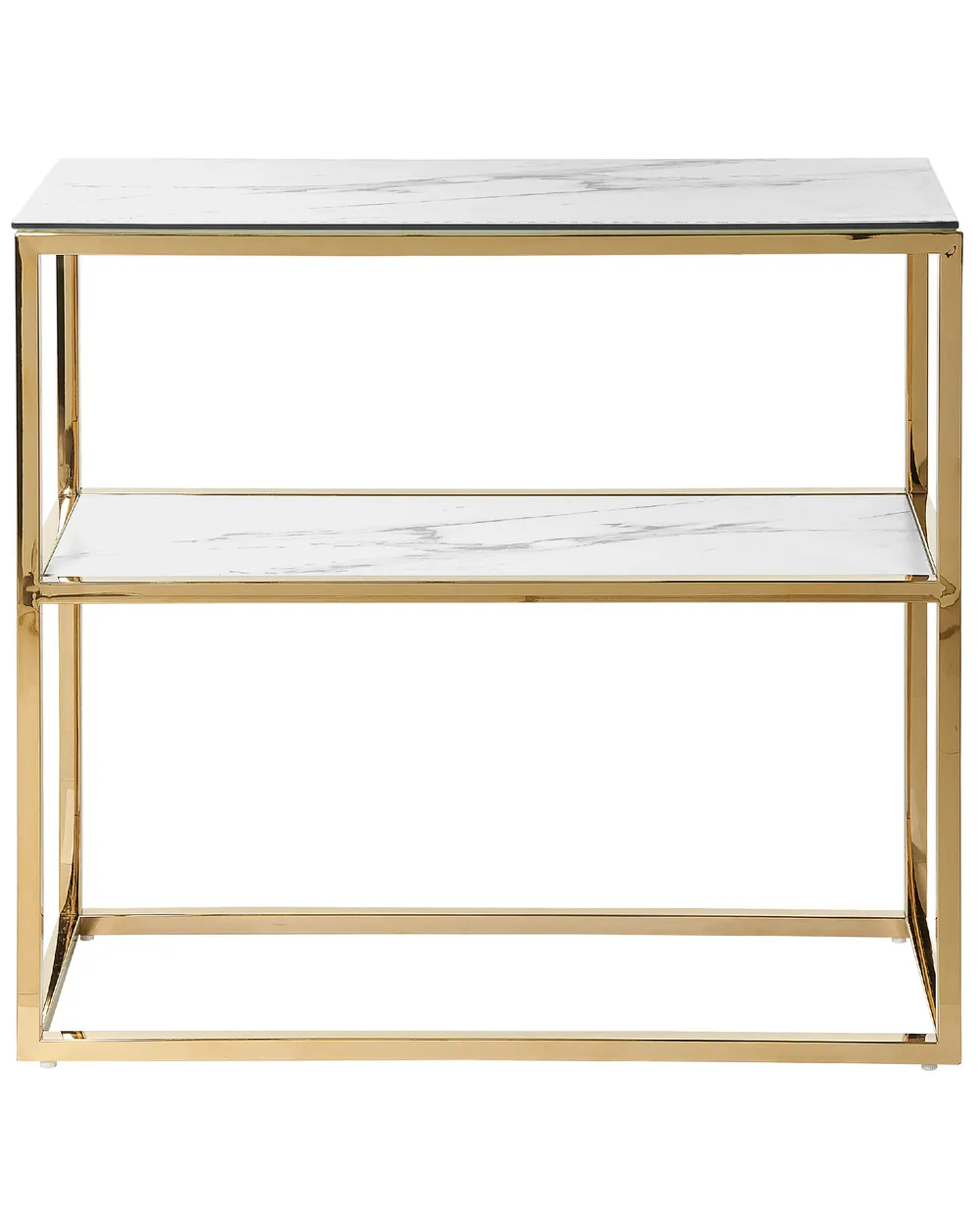 Konsolbord AZUSA Härdat glas Vit marmor_824948