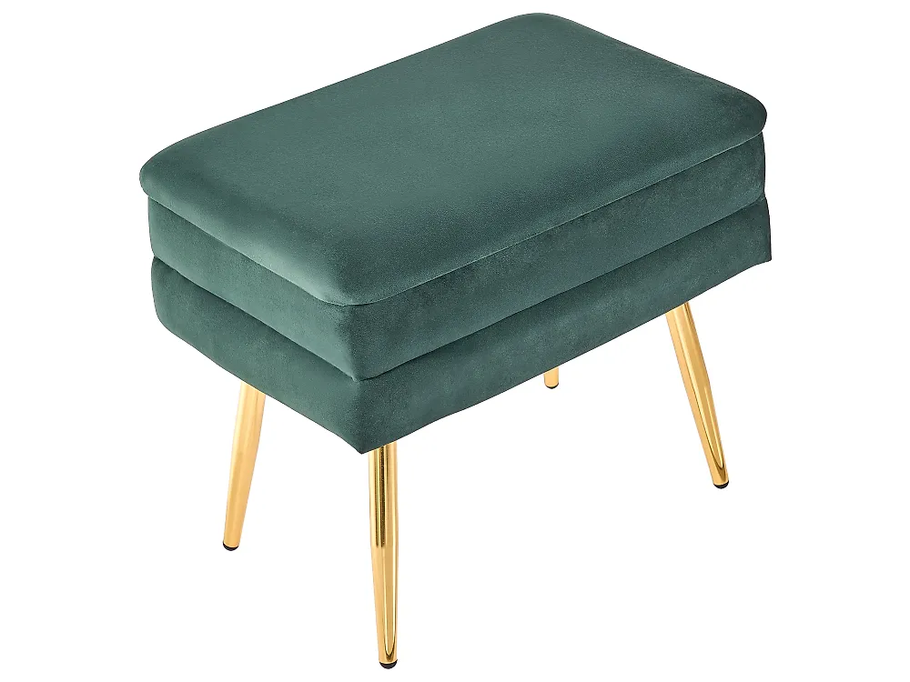 Upholstered Storage Bench ODESSA Velvet Dark Green_1188392