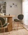 Set of 2 Dining Chairs LUANA Boucle Dark Green
