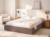 Ottoman Bed without Headboard DINAN Boucle Taupe 180 x 200 cm (EU Super King)