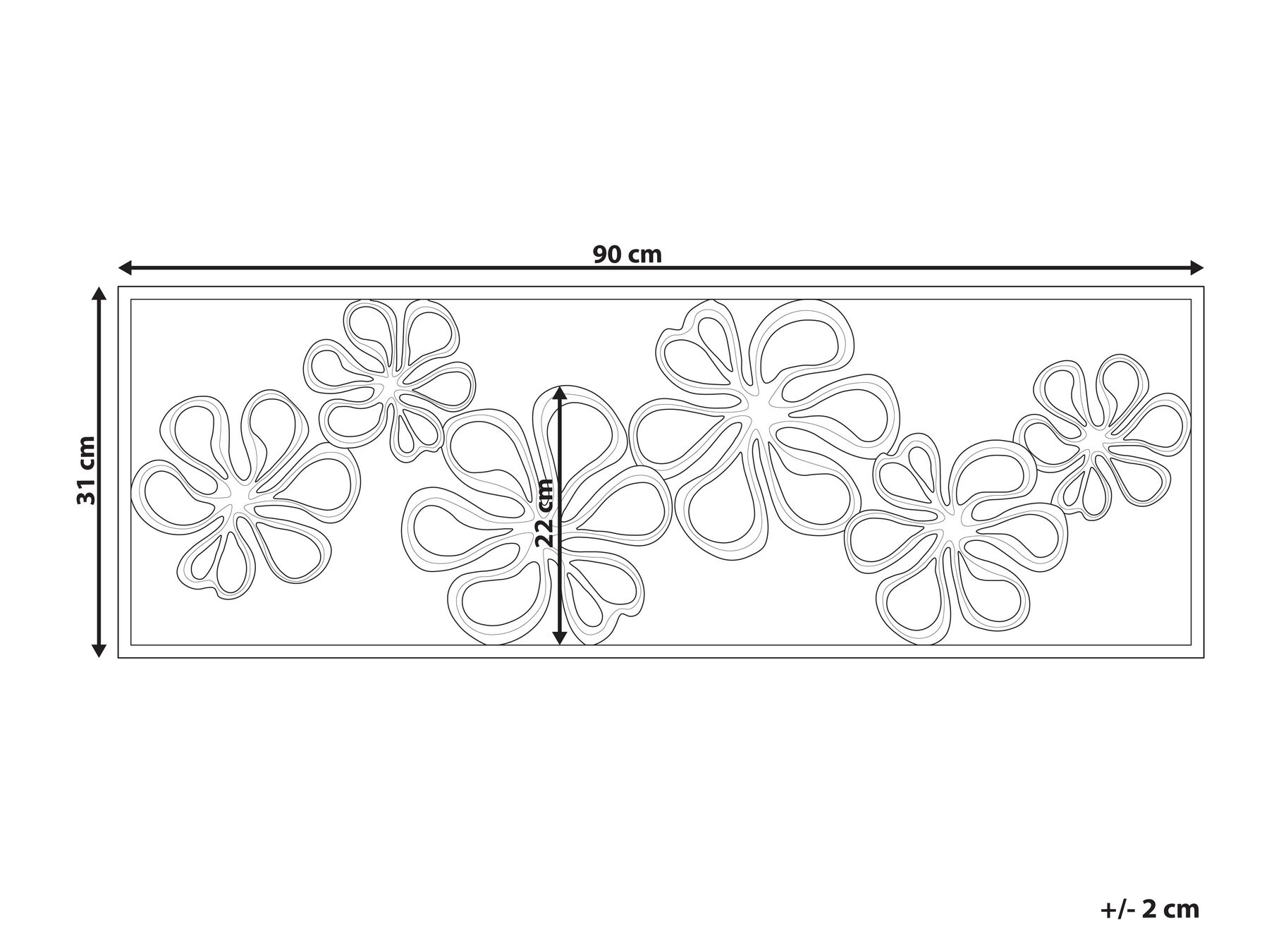 Wall Decor Flower CERIUM Metal 31 cm Gold_883342