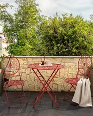 Set of 2 Garden Chairs SCARIO Metal Red_856031