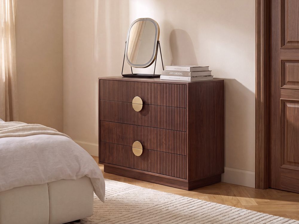 4 Drawer Chest NUMURKAH Dark Brown