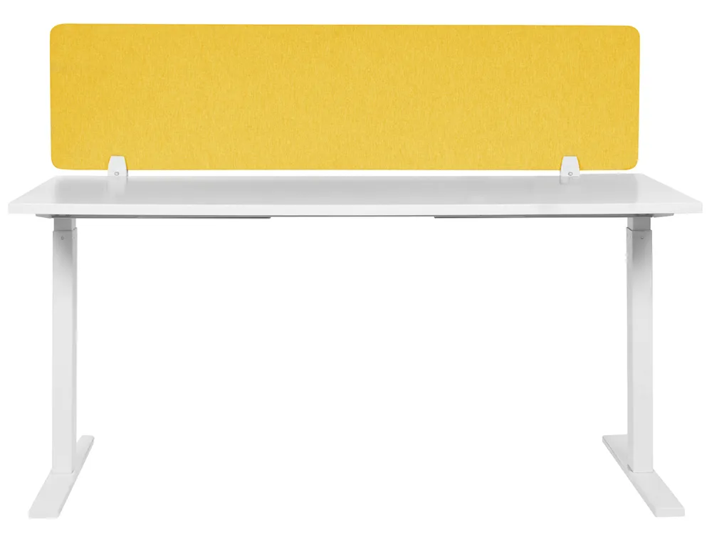 Desk Screen WALLY 160 x 40 cm Yellow_853202