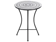 Bistrobord COMISO 60 cm 60 cm Metall Svart/ Vit_982139