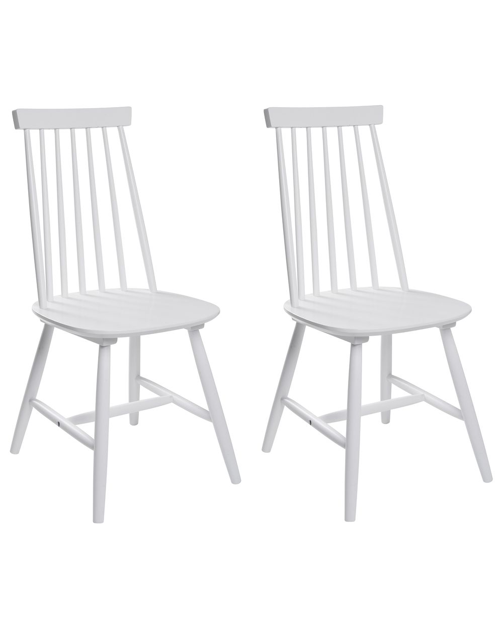 Set med 2 matstolar BURBANK Trä Vit