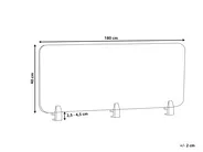 Desk Screen WALLY 180 x 40 cm Yellow_853267