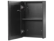 Bathroom Wall Mounted Mirror Cabinet LED MALASPINA 40 cm 60 cm Black_905846