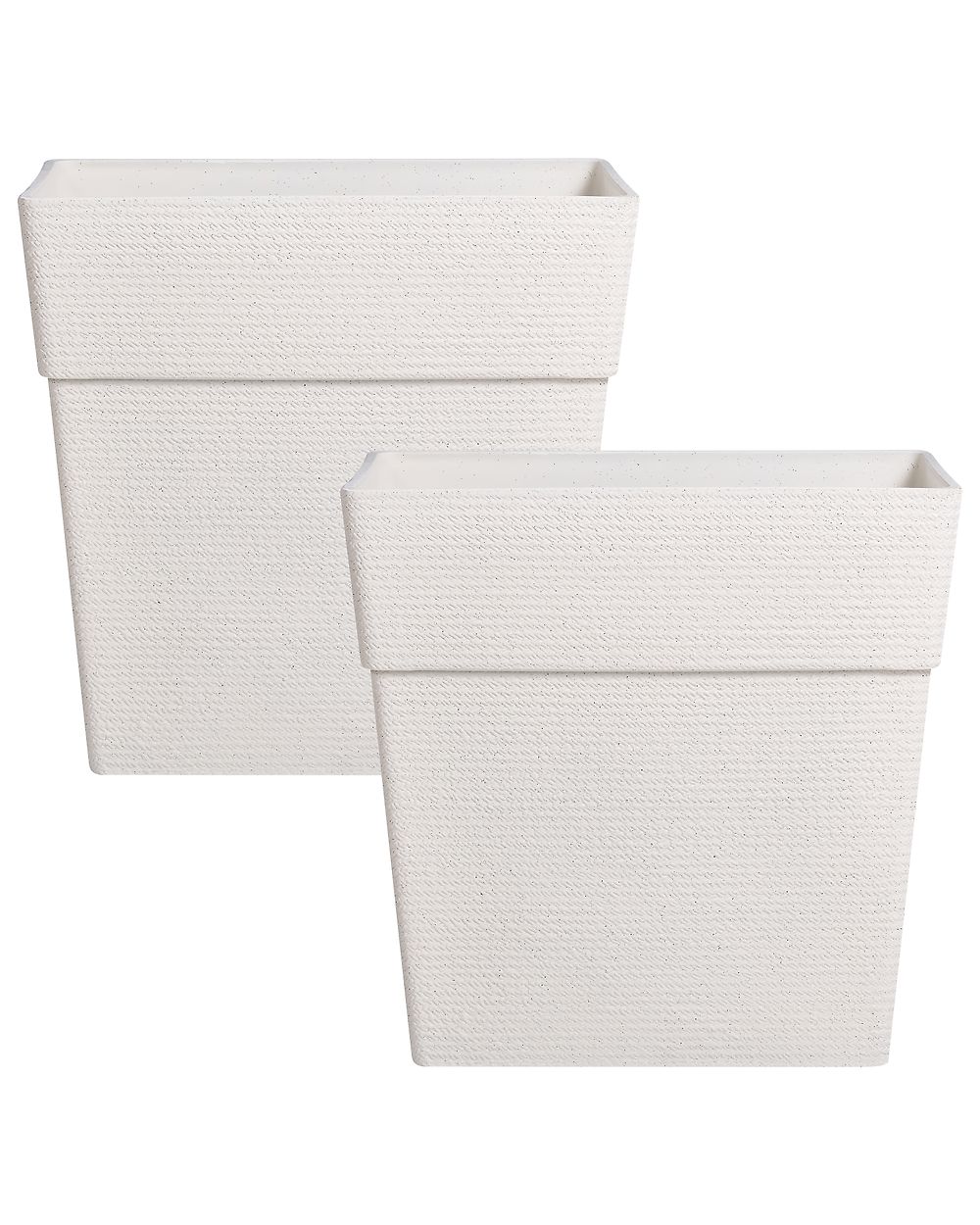 Set of 2 Plant Pots NIGELLIA 42 cm Off-White