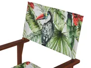 Set of 2 Garden Chair Replacement Fabrics CINE Green_819451