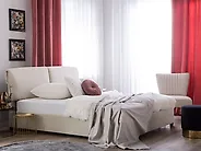 Säng med lamellram BELFORT 140 x 200 cm Ljusbeige_1171218