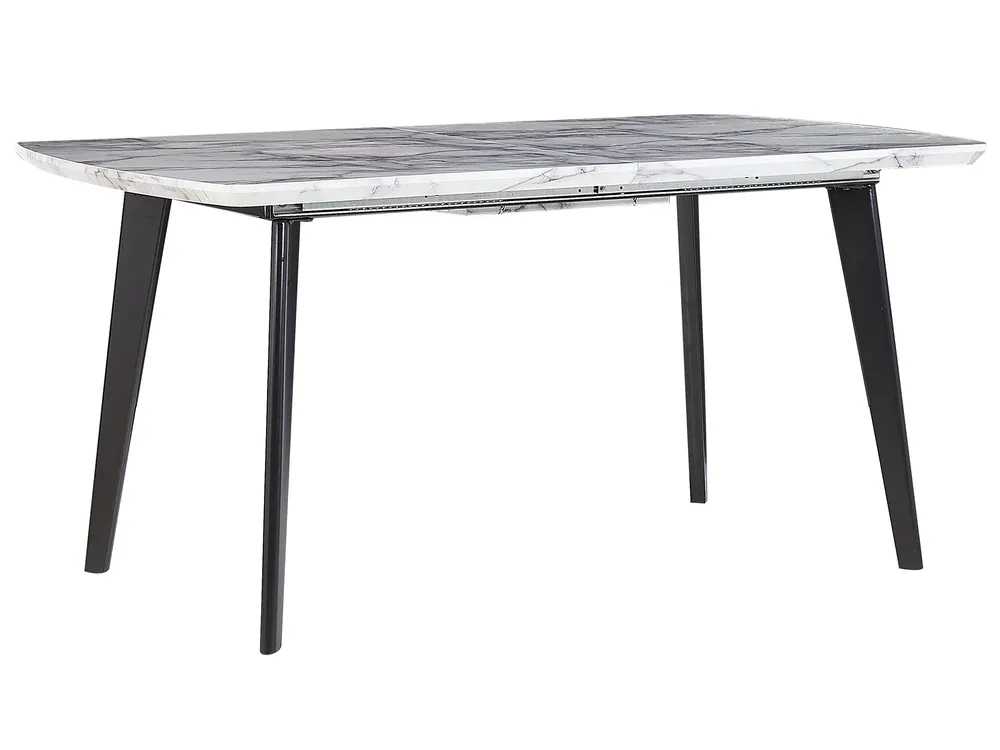 Förlängningsbart matbord MOSBY Grå marmor 160/200 cm 90 cm_793876