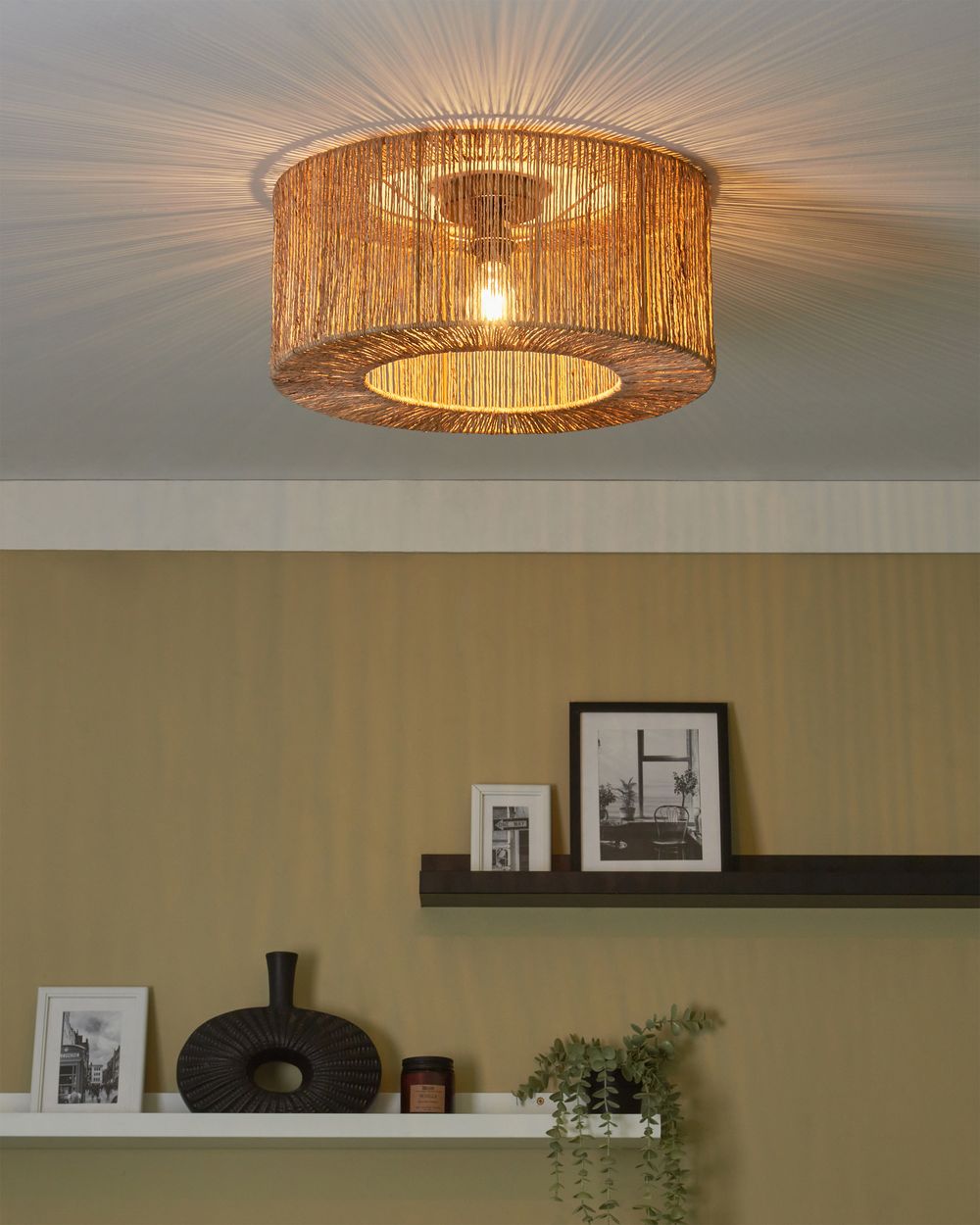 Taklampe SEWA Jute Naturlig