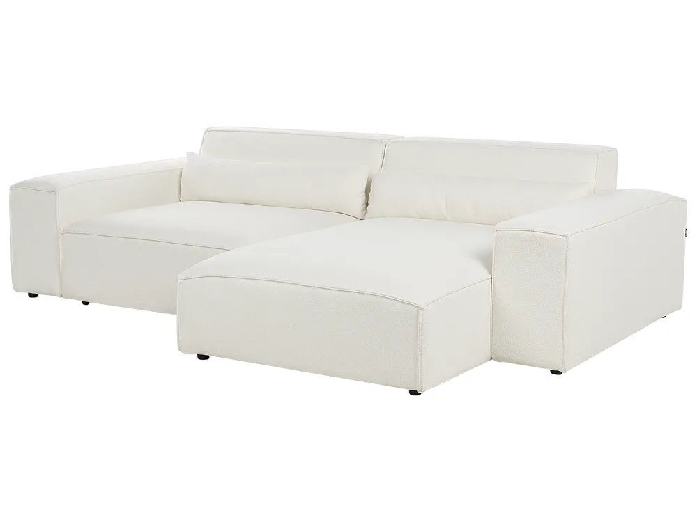 Modular Corner Sofa 3 Seater HELLNAR Boucle Off-White Left Hand_911371