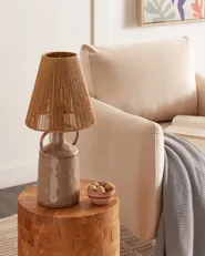 Bordslampa LARISSOS Keramik Taupe_897322