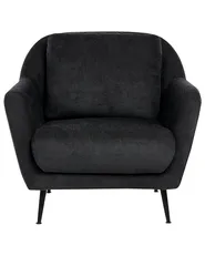 Living Room Set 3 Seater EIBY Chenille Black_1004392