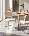 Set of 2 Dining Chairs IRWIN Boucle Light Beige