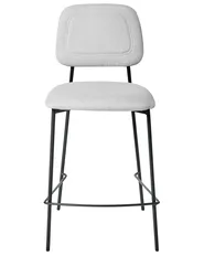 Set of 2 Bar Chairs DUETTE Faux Linen Light Grey_986883