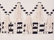 Set of 2 Decorative Cushions THONDI 45 x 45 cm Cotton Beige Striped_984963