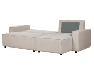 Corner Sofa Bed 3 Seater ABACKA Corduroy Beige Left Hand_896778