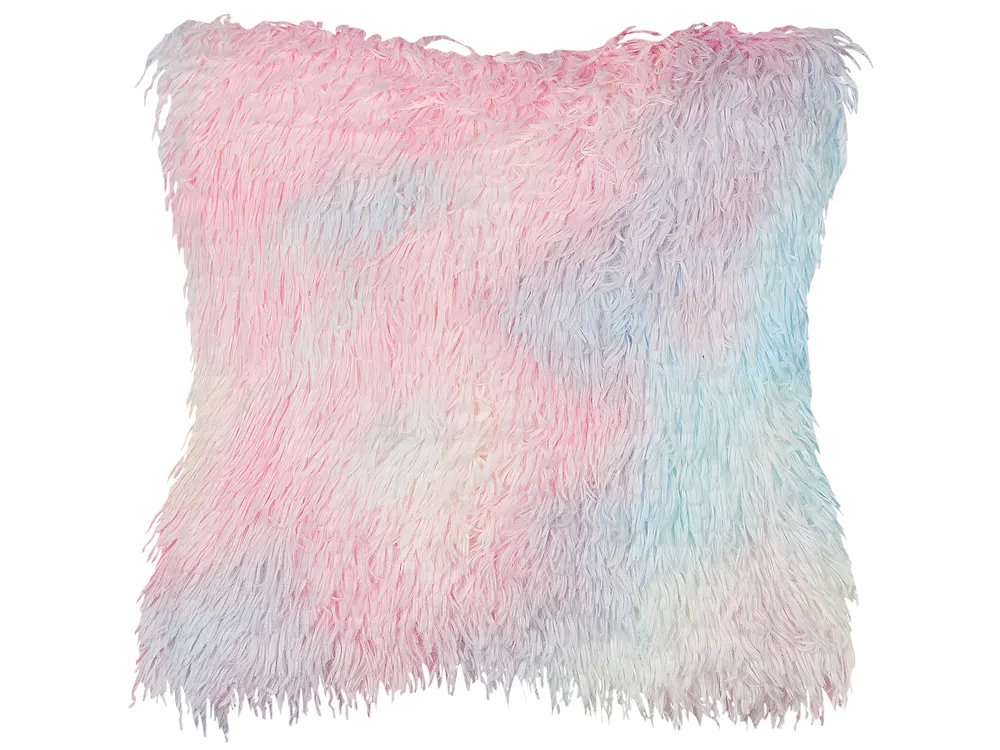 Set of 2 Decorative Cushions AMARYLLIS Faux Fur 45 x 45 cm Multicolour_901904
