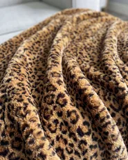 Bedspread KUDELI Faux Fur 150 x 200 cm Brown_1085363