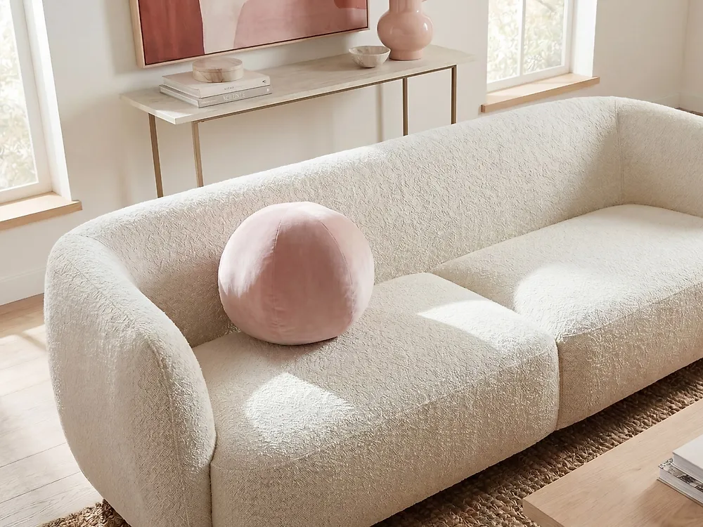 Throw Cushion SALVIA 30 x 30 cm Velvet Pink Solid_1187238