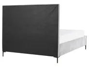 Bedroom Set SEZANNE Velvet Light Grey 160 x 200 cm (EU King Size)_795646