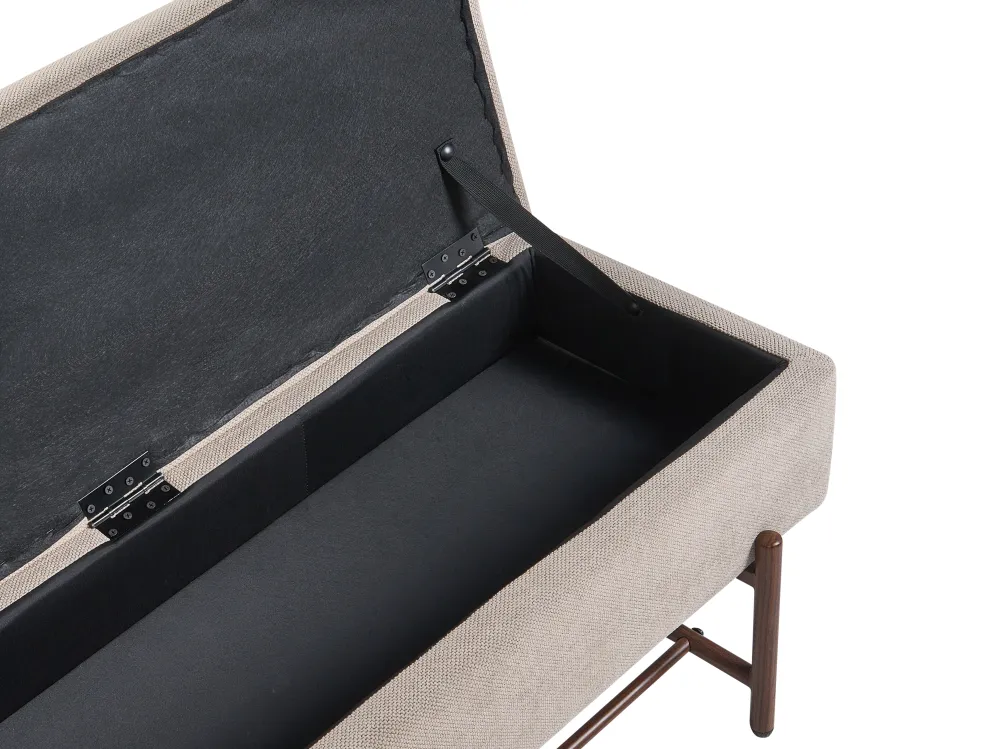 Shoe Bench VAIL Fabric Taupe with Storage_1058982