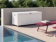 Storage Box MODENA 158 cm 63 cm PE Rattan White_1155501