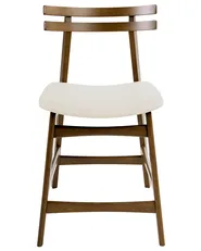 Set med 2 barstolar CYNTHIANA Trä Brun/ Off-White_1060402