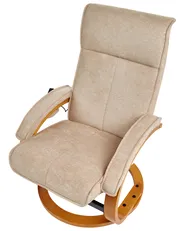 Massage Chair HERO with Footstool Fabric Beige_964753