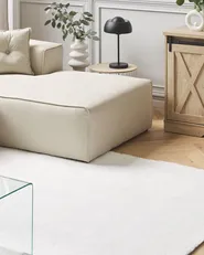 Shaggy Rug DEMRE White 200 x 200 cm_715259