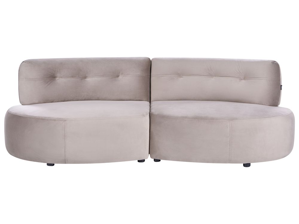 Sofa 3-seter LAERDAL Fløyel Gråbrun