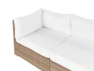 Garden Corner Sofa with Table 4 Seater SANO Modular PE Rattan Natural Right Hand_933627
