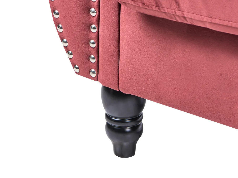Sofa 3 Seater SKIEN Velvet Dark Red_1034315