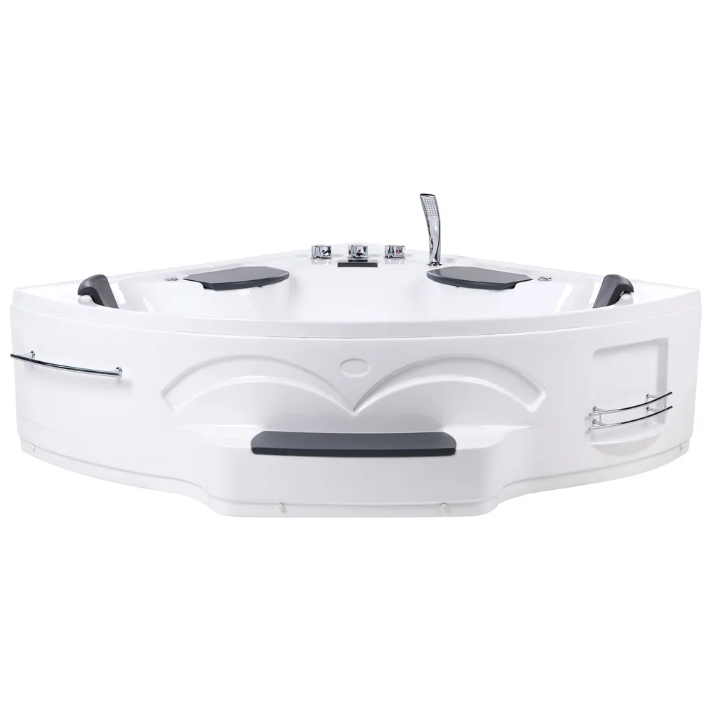 Corner Hot Tub with LED CUYABENO 2110 x 1500 mm White_1033722