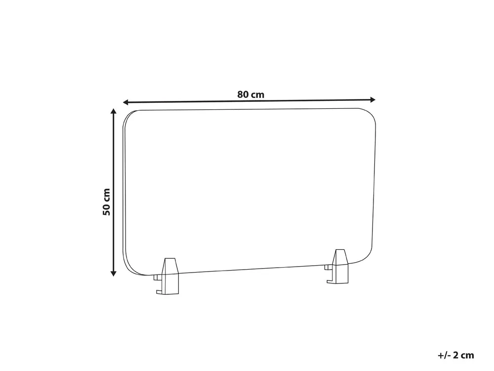 Desk Screen SPLIT 80 x 50 cm Dark Grey_1071841