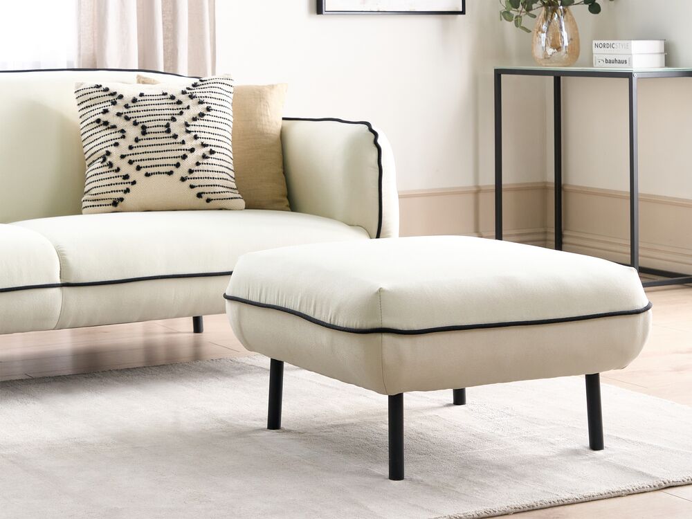 Ottoman TONSBERG Fabric Light Beige