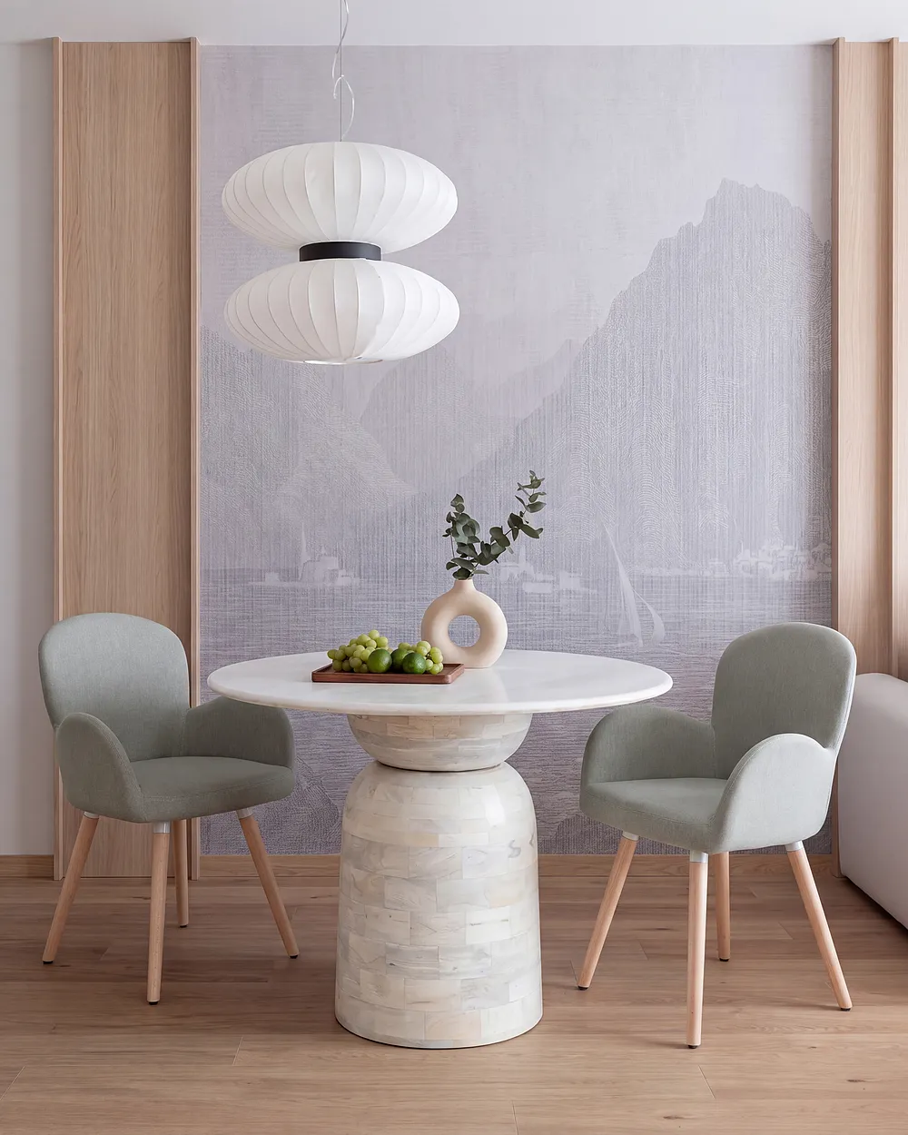 Set of 2 Dining Chairs BROOKVILLE Fabric Light Grey_1151173